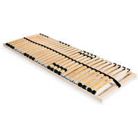 vidaXL Slatted Bed Base without Mattress with 28 Slats 7 Zones 90x200 cm