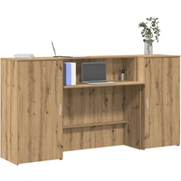 vidaXL Reception Desk Artisan Oak 200x50x103.5 cm Engineered Wood
