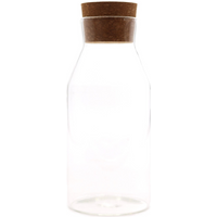 Cottage Cork Glass Jar - Clear - 20cm