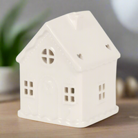 White Gingerbread House Tealight Holder