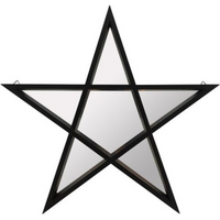 Black Framed Pentagram Mirror
