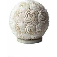 Boho Sea Shell Lamp - Rose Globe - 15cm