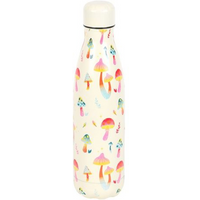 Funky Fungi Mushroom Print Metal Water Bottle