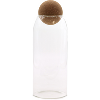 Cottage Cork-Ball Glass Jar - Clear - 20cm