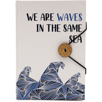 Notebook with strap - Waves in the same sea