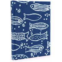 Cotton Bound Notebooks 20x15cm - 96 pages - Indigo Fish
