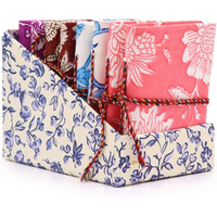 Floral Print Assorted Cotton Bound Notebooks 7x10cm