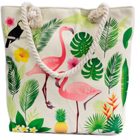 Rope Handle Bag - Flamingo & More