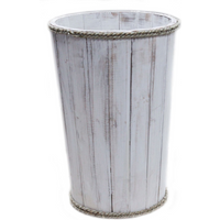 Lrg Nautical Display Tub - Whitewash 45x32cm