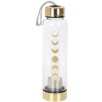 Quartz Moon Phase Glass Water Bottle