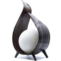 Natural Coconut Lamp - Chocolate Wrapover Twist