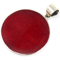 Tree of Life Silver Pendant 30mm - Coral Effect