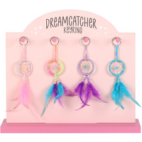 Set of 32 Mini Pastel Dreamcatchers on Display