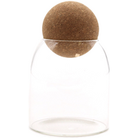 Cottage Cork-Ball Glass Jar - Clear