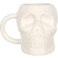 Matte White Skull Mug