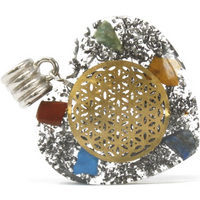 Orgonite Power Pendant - 7 Stone Chakra Heart