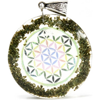 Orgonite Power Pendant - Greenstone Mandala