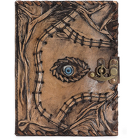 Brown Tan Book - Eye Decor - 160 Deckle Edges Pages - 20x15cm