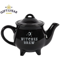 Witches Brew Black Ceramic Tea Pot