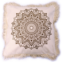 Lotus Mandala Cushion Cover - 45x45cm - bronze