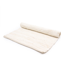 Medium Indian Handloom Cotton Rug - Cream