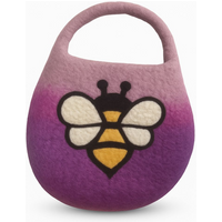 Water Felted Bee Bag - One Handle with Magnet - Lavender Shades