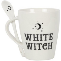 White Witch Mug and Spoon Set