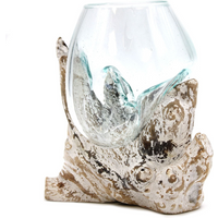 Molten Glass on Whitewash Wood - Medium Bowl