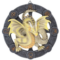 Mabon Dragon Resin Wall Plaque by Anne Stokes