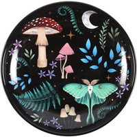 Round Dark Forest Print Trinket Dish