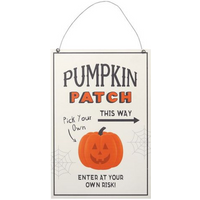 30cm Pumpkin Patch Hanging Sign