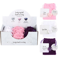 Set of 24 Lucky Crystal Hearts in Display