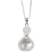 Gemstone Healing Hands Pendant - Rock Quartz