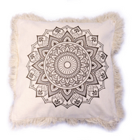 Lotus Mandala Cushion Cover - 60x60cm - bronze