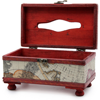 Tissue Box Old Map with Legs