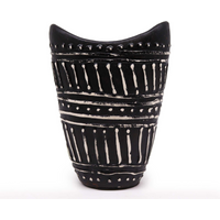 Swirls Shaped Vase - Chocolate