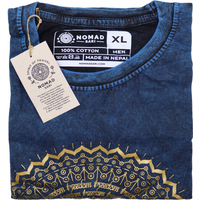 XLarge Stone Washed T-Shirt - Mandala - Blue