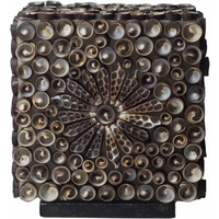 Boho Sea Shell Lamp - Chocolate Twist Square - 15cm