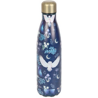 Night Flight Owl Print Metal Water Bottle