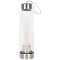 Rose Quartz Purifying Glass Water Bottle