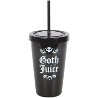 Goth Juice Plastic Tumbler with Straw