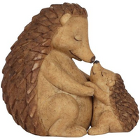 Happy Hoglet Mother and Baby Hedgehog Ornament