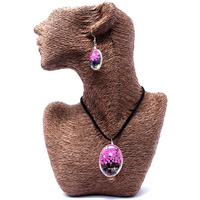 Pressed Flowers - Tree of Life set - Bright Pink