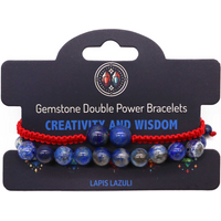 Gemstone Double Power Bracelets- Lapis Lazuli