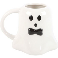 Mr Boo Ghost Shaped Mug with Bow Tie