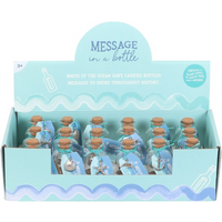 Set of 18 Message in a Bottle Souvenirs in Display