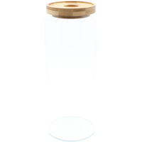 Cottage Bamboo Glass Jar - 20cm