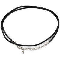 Waxed Pendant Cord - 2mm x 55cm - Black 101