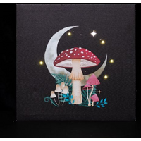 Forest Mushroom Light Up Canvas Plaque