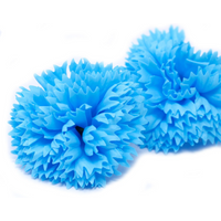 Craft Soap Flowers - Carnations - Sky Blue